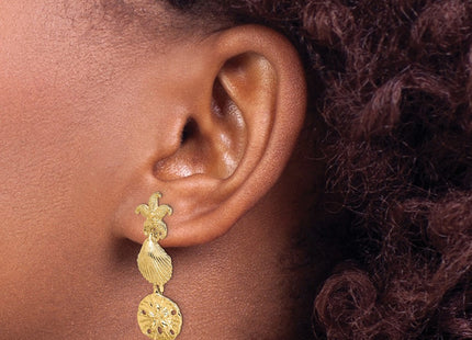 14k Yellow Gold Earrings Style TE846 - Classique Jewelry Inc.