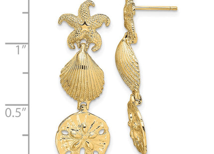 14k Yellow Gold Earrings Style TE846 - Classique Jewelry Inc.