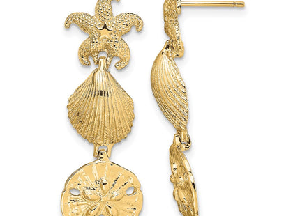 14k Yellow Gold Earrings Style TE846 - Classique Jewelry Inc.