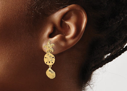 14k Yellow Gold Earrings Style TE847 - Classique Jewelry Inc.