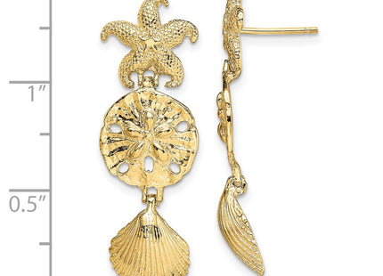 14k Yellow Gold Earrings Style TE847 - Classique Jewelry Inc.