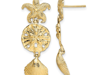 14k Yellow Gold Earrings Style TE847 - Classique Jewelry Inc.