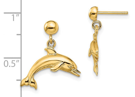 14k Yellow Gold Earrings Style TE848 - Classique Jewelry Inc.