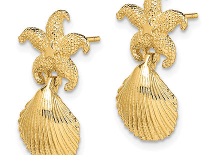 14k Yellow Gold Earrings Style TE849 - Classique Jewelry Inc.