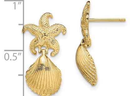 14k Yellow Gold Earrings Style TE849 - Classique Jewelry Inc.