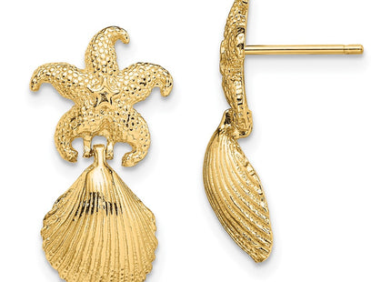 14k Yellow Gold Earrings Style TE849 - Classique Jewelry Inc.