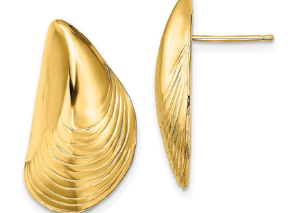 14k Yellow Gold Earrings Style TE852 - Classique Jewelry Inc.