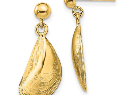 14k Yellow Gold Earrings Style TE853 - Classique Jewelry Inc.