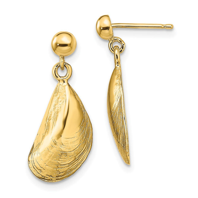 14k Yellow Gold Earrings Style TE853 - Classique Jewelry Inc.