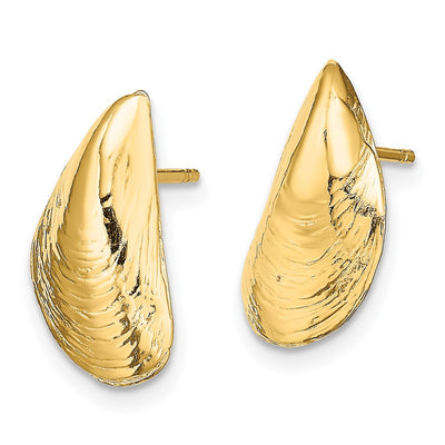 14K Mussel Shell Post Earrings