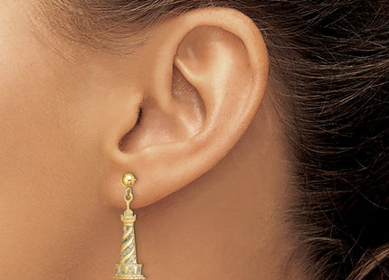 14k Yellow Gold Earrings Style TE855 - Classique Jewelry Inc.
