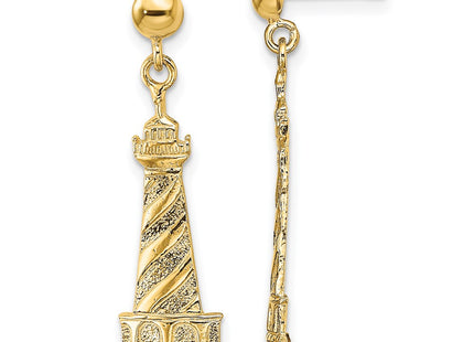 14k Yellow Gold Earrings Style TE855 - Classique Jewelry Inc.
