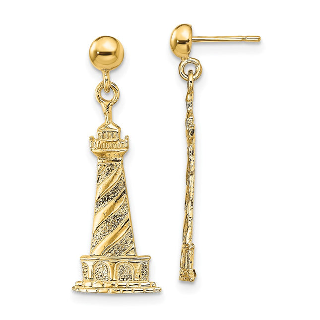 14k Yellow Gold Earrings Style TE855 - Classique Jewelry Inc.