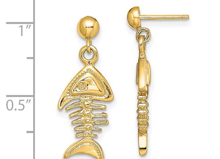14k Yellow Gold Earrings Style TE856 - Classique Jewelry Inc.