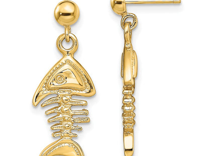 14k Yellow Gold Earrings Style TE856 - Classique Jewelry Inc.