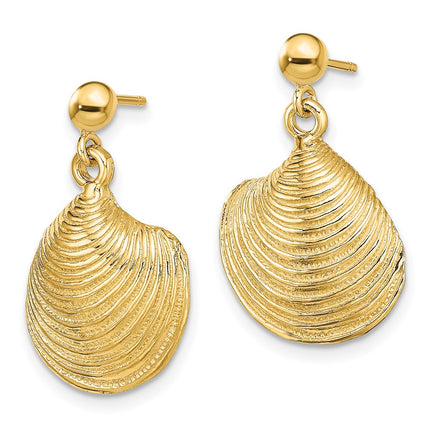 14k Yellow Gold Earrings Style TE860 - Classique Jewelry Inc.
