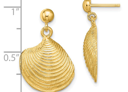 14k Yellow Gold Earrings Style TE860 - Classique Jewelry Inc.