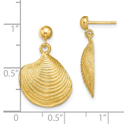 14k Yellow Gold Earrings Style TE860 - Classique Jewelry Inc.