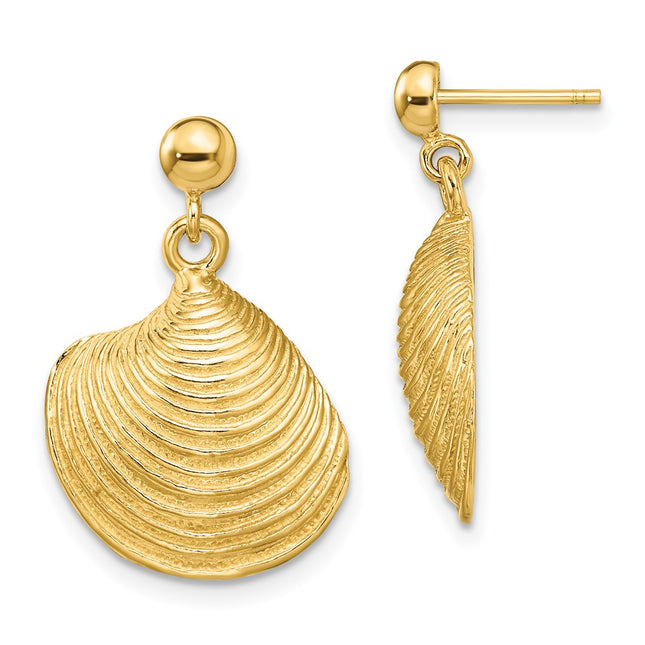 14k Yellow Gold Earrings Style TE860 - Classique Jewelry Inc.