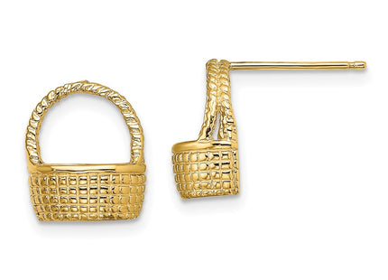 14k Yellow Gold Earrings Style TE861 - Classique Jewelry Inc.