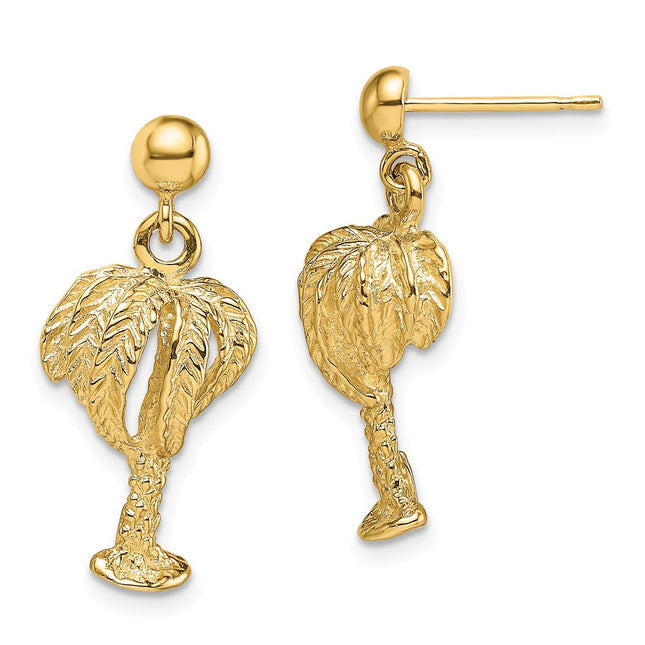 14k Yellow Gold Earrings Style TE864 - Classique Jewelry Inc.