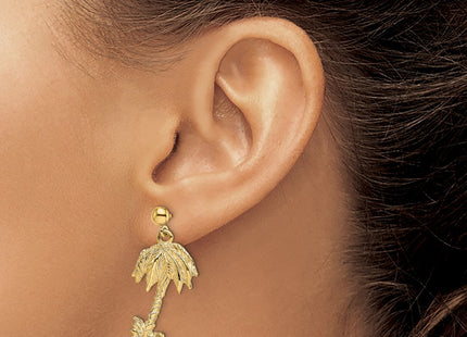 14k Yellow Gold Earrings Style TE865 - Classique Jewelry Inc.