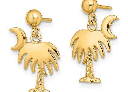 14k Yellow Gold Earrings Style TE871 - Classique Jewelry Inc.