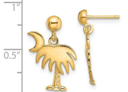 14k Yellow Gold Earrings Style TE871 - Classique Jewelry Inc.