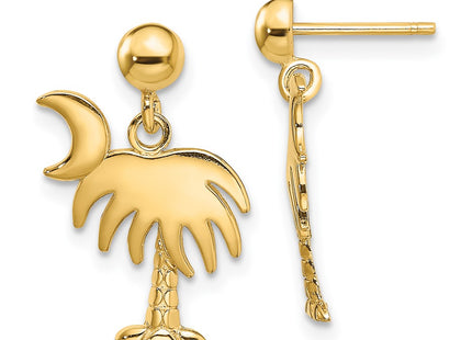 14k Yellow Gold Earrings Style TE871 - Classique Jewelry Inc.