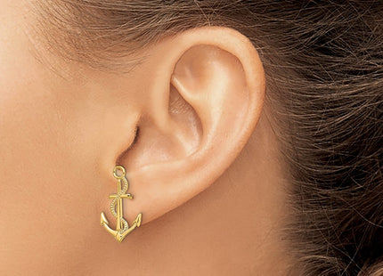 14k Yellow Gold Earrings Style TE873 - Classique Jewelry Inc.