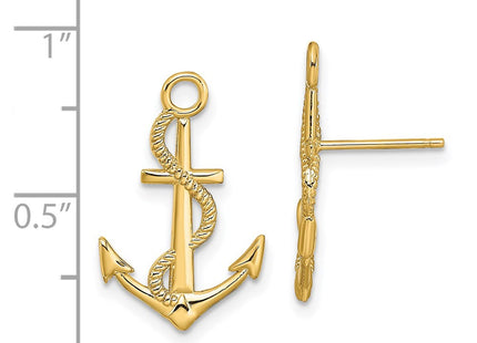 14k Yellow Gold Earrings Style TE873 - Classique Jewelry Inc.