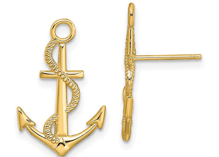 14k Yellow Gold Earrings Style TE873 - Classique Jewelry Inc.