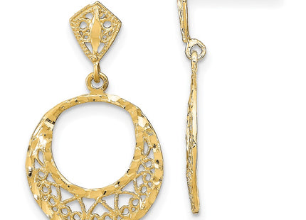 14k Yellow Gold Earrings Style TE875 - Classique Jewelry Inc.