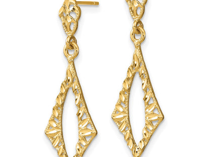 14k Yellow Gold Earrings Style TE877 - Classique Jewelry Inc.
