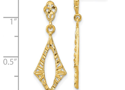 14k Yellow Gold Earrings Style TE877 - Classique Jewelry Inc.