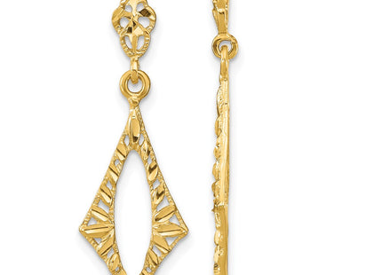14k Yellow Gold Earrings Style TE877 - Classique Jewelry Inc.