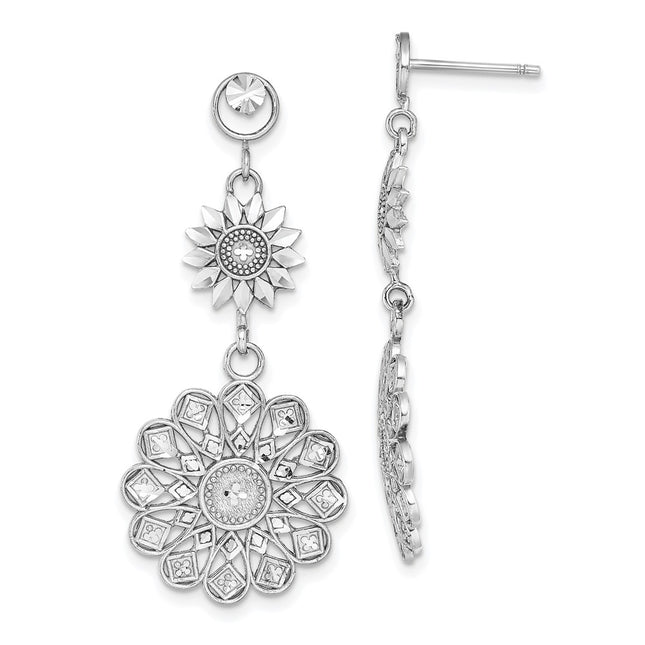 14k White Gold Earrings Style TE882W - Classique Jewelry Inc.