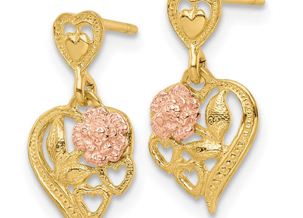 14k Two-tone Earrings Style TE883 - Classique Jewelry Inc.