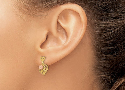 14k Two-tone Earrings Style TE883 - Classique Jewelry Inc.