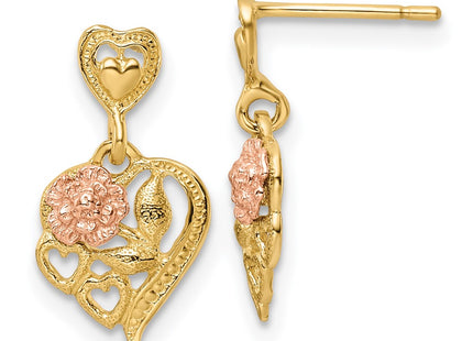 14k Two-tone Earrings Style TE883 - Classique Jewelry Inc.