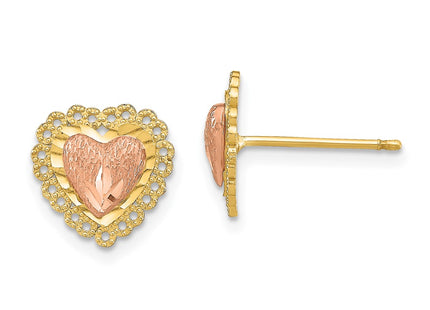 14k Two-tone Earrings Style TE889 - Classique Jewelry Inc.