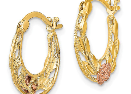 14k Two-tone Earrings Style TE891 - Classique Jewelry Inc.