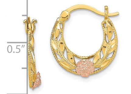 14k Two-tone Earrings Style TE891 - Classique Jewelry Inc.