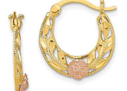 14k Two-tone Earrings Style TE891 - Classique Jewelry Inc.