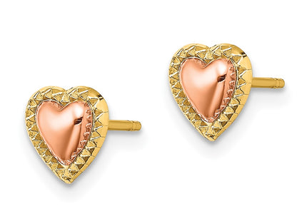 14k Two-tone Earrings Style TE897 - Classique Jewelry Inc.