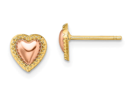 14k Two-tone Earrings Style TE897 - Classique Jewelry Inc.