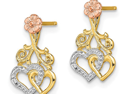 14k Two-tone Earrings Style TE900 - Classique Jewelry Inc.