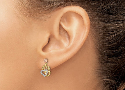 14k Two-tone Earrings Style TE900 - Classique Jewelry Inc.
