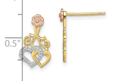 14k Two-tone Earrings Style TE900 - Classique Jewelry Inc.