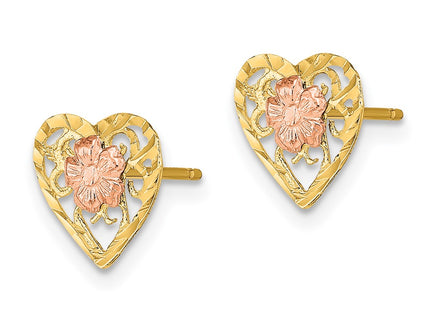 14k Two-tone Earrings Style TE901 - Classique Jewelry Inc.